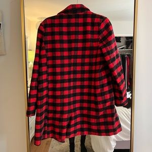 Vintage Red Plaid Coat